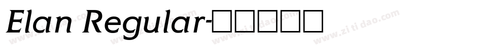 Elan Regular字体转换